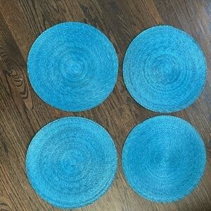 Crate&Barrel Blue Woven Placemats